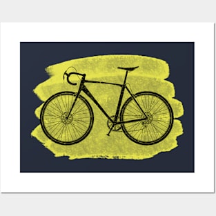 Cyclocross Bicycle Lemon Yellow Posters and Art